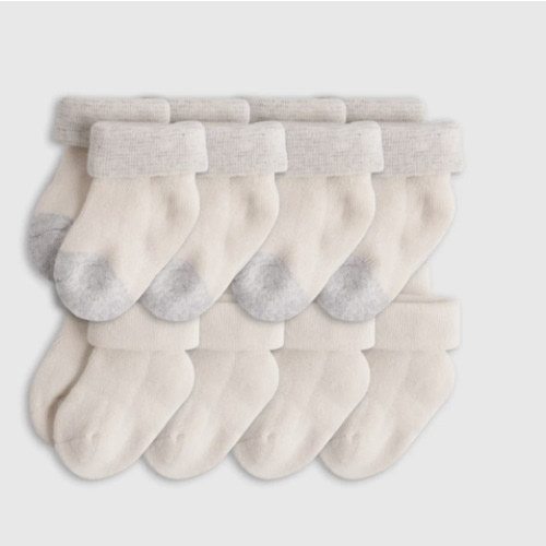 Organic Fold Over Socks 8-Pack - Baby Boy