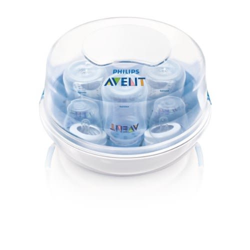 Philips AVENT Microwave Steam Sterilizer for Baby Bottles, Pacifiers, Cups and More, SCF281/05 - Microwave Sterilizer - Without dryer