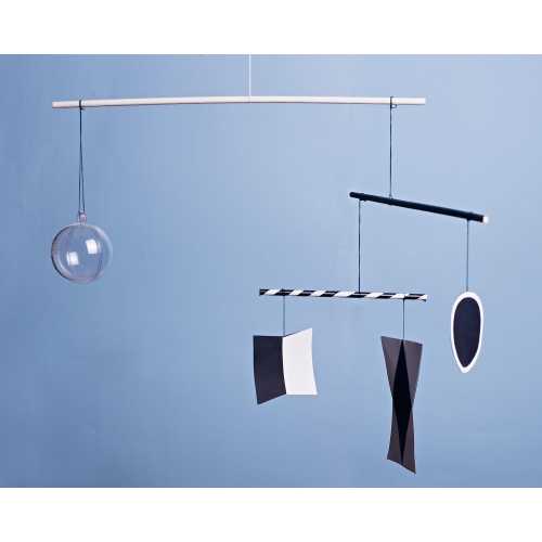 Montessori Munari Mobile DIY Kit: High Contrast Black & White Baby Mobile for Newborn Visual Development (0–3 Months), Sensory Infant Toy