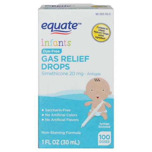 Equate Infants' Gas Relief Simethicone Drops, 20 mg, 100 Doses