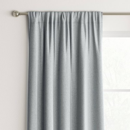 1pc Room Darkening Heathered Window Curtain Panel - Room Essentials™, Color: Gray, Size: 42"W x 84"L