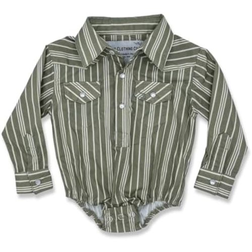 Cowkid Clothing Company - Long Sleeve Pearl Snap Onesie
