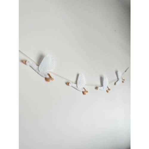 Goose Swan garland, felt geese garland, countryside garland, Wall hanging nursery decor for girls boys kids room Baby shower Felt bunting
