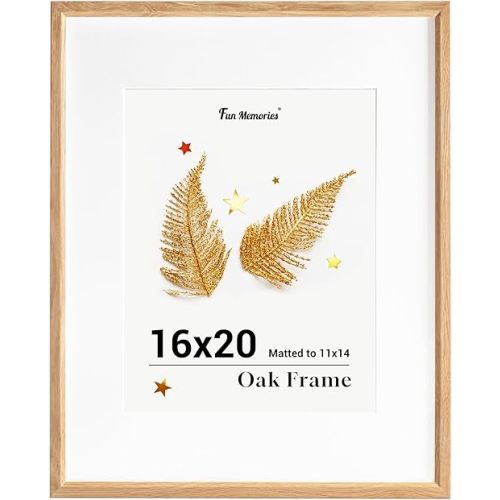 16x20 Picture Frame, Wood Natural Oak