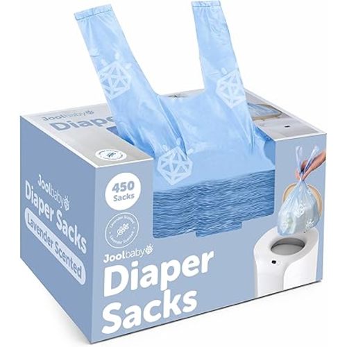Jool Baby Diaper Disposable Bags (450 Count) - Lavender-Scented, Easy to Tie – Great for At Home & On the Go