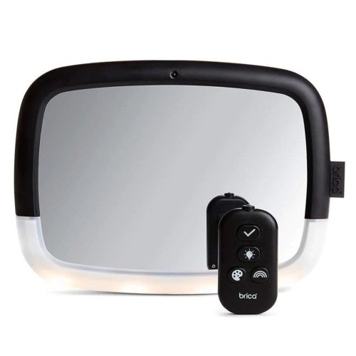 Munchkin Brica Nightlight Pivot Baby In-Sight Car Mirror, Black