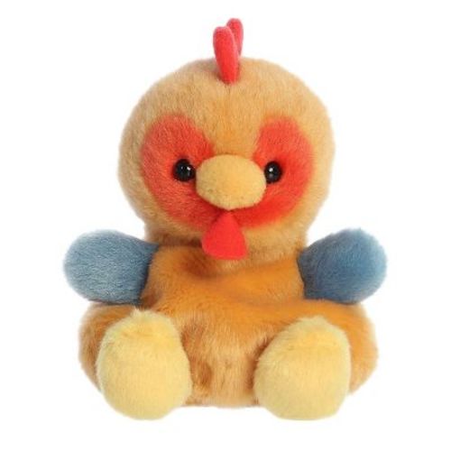 Aurora Mini Red Rooster Palm Pals Adorable Stuffed Animal Brown 4.5"