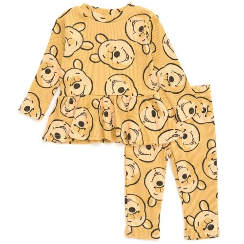 Disney Winnie the Pooh Infant Baby Girls Peplum T-Shirt and Pants Orange Winnie The Pooh 18 Months