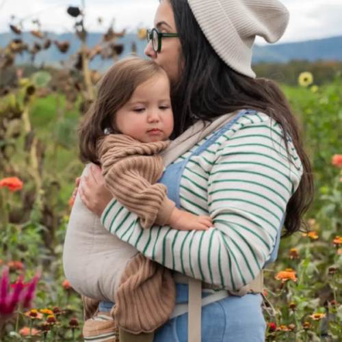 Tan Buckle Baby Carrier | Ergonomic Soft Structured Carrier