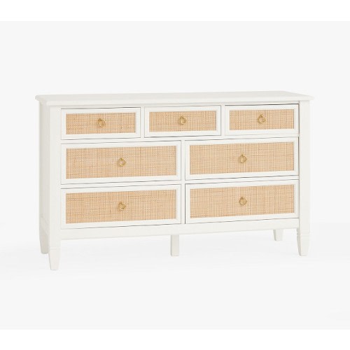 Ava Regency Caned 7-Drawer Dresser (56w x 19d")