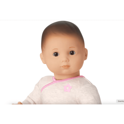 Bitty Baby® Doll #2 with brown hair in Pretty Pink