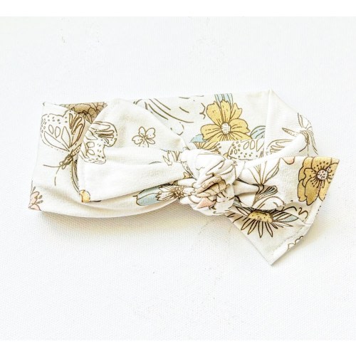 Baby top knot headband / baby headbands /Toddler Headband / Top Knot Headband / butterfly in cream