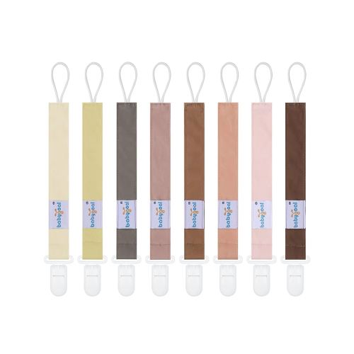 Babygoal Pacifier Clips 8 Pack, Pacifier Holder Clips for Baby Boys and Girls Fits for Most Pacifier, Binkie Styles & Baby Teethers & Toys and Gift-Neutral Color 8PS44