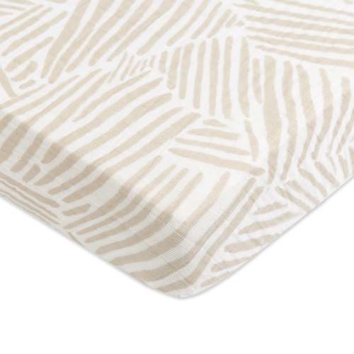 Mini Crib Sheet in GOTS Certified Organic Muslin Cotton