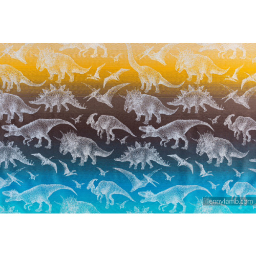 Baby Wrap, Jacquard Weave (100% cotton) - JURASSIC PARK - FOSSIL - size XL