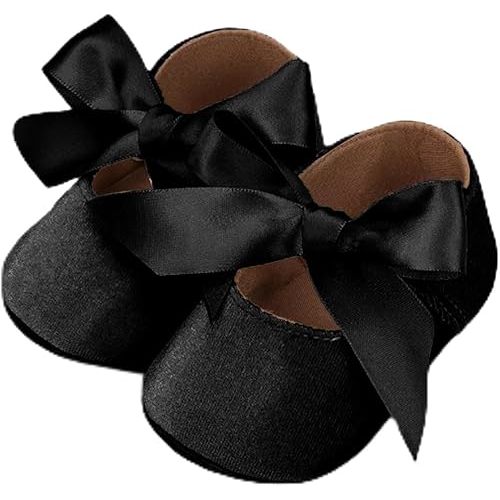 HONGTEYA Infant Baby Girls Mary Jane Flats Non Slip for Toddler First Walkers Soft Sole PU Leather Crib Shoes Sneaker Wedding Party Christmas Princess Dress Shoes Baby Moccasins Girls