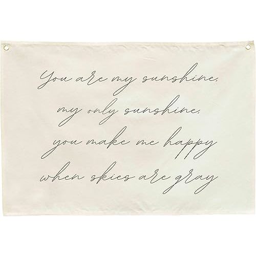 You Are My Sunshine-Nursery Rectangular Canvas Banner-Boho Flag Wall Sign Decor for Toddler Boy Girl Kids,Baby Room Bedroom Playroom Reading Room Decor-Baby Shower Birthday Christmas Gift