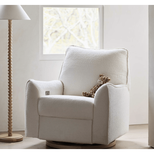 Babyletto Sunday Shearling Swivel Glider Power Recliner
