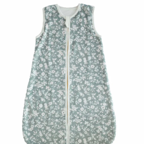 Dainty Floral Sage Wearable Minky Blanket | Minky Couture