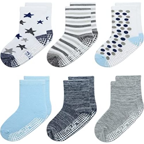 Baby Socks With Non Slip Grips Toddler Socks Infant Socks For 0-6,6-12,12-36 months Baby Boy Girl by Miss Fong Wear