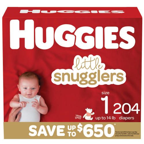 Huggies Little Snugglers Baby Diapers, Sizes Newborn-2 - Sam's Club