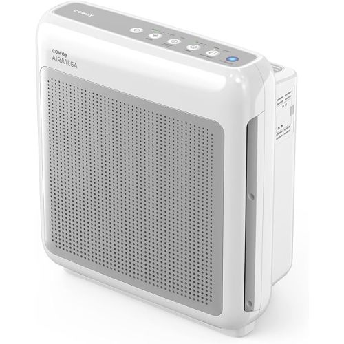 COWAY Air Purifiers for Home Up to 1,748ft², True HEPA Filter for Smoke, Allergies, Pet Dander, Odor, Air Quality Monitor, Auto&Eco Mode, Timer, Filter Indicator, 3yr Warranty, 200M, White