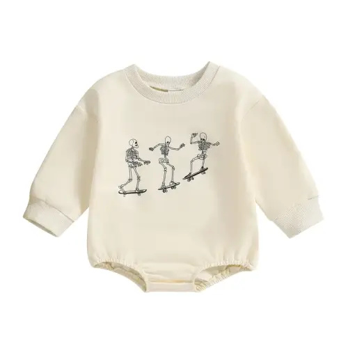 Baby Girls Boys Sweatshirts Rompers Halloween Clothes Skeleton - TikTok Shop