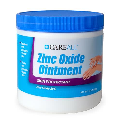 CareAll Zinc Oxide 20% Skin Protectant Barrier Ointment 15 oz., Provides Relief, Prevention and Treatment for Chafing due to Diaper Rash. Helps Seal Out Wetness. Non-Nano.