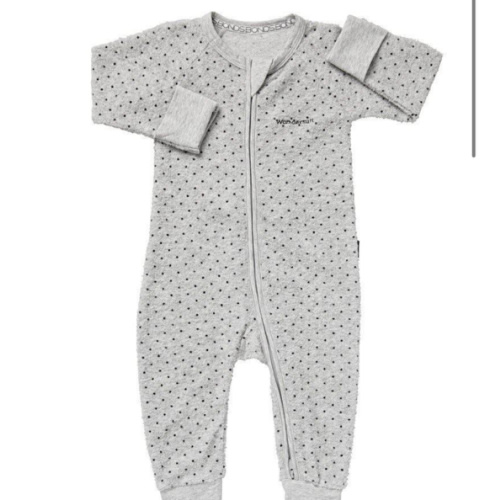 Bonds 2 Way Zip Poodlette Wondersuit - New Grey Marle and Absolute Steel Spot