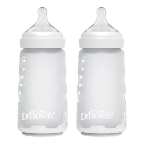 Dr. Brown's Silicone Baby Bottles - Clear - 9 fl oz/2pk