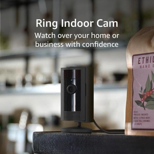 Ring Indoor Cam, Home or business security in 1080p HD video, Black