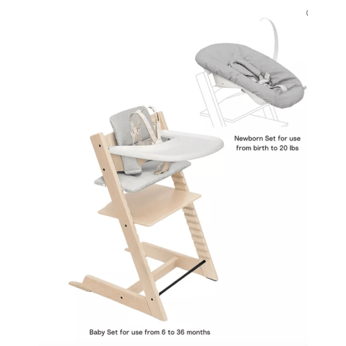 Tripp Trapp® High Chair², Newborn & Baby set with Cushion & Tray
