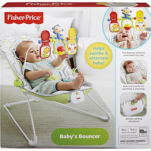 Fisher-Price Baby's Bouncer - Gray, White - Fabric