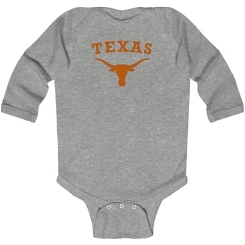 Texas Longhorn Baby Longsleeve onesie Bodysuit Kids Newborn Infant Toddler Youngster College Gameday Sportswear Clothing Gift