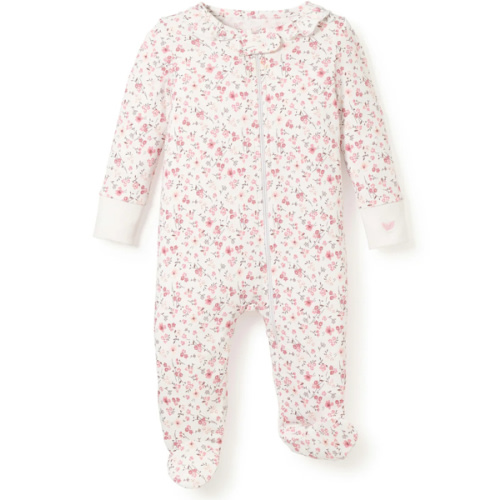 Baby's Pima Ruffle Collar Romper in Dorset Floral