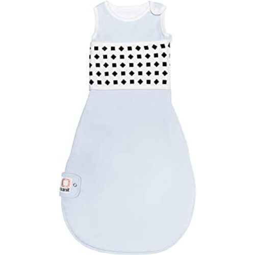 Nanit Breathing Wear Sleeping Bag – 100% Cotton Baby Sleep Sack - Works with Nanit Pro Baby Monitor to Track Breathing Motion Sensor-Free, Real-Time Alerts, Size Medium, 6-12 Months, Powder Blue