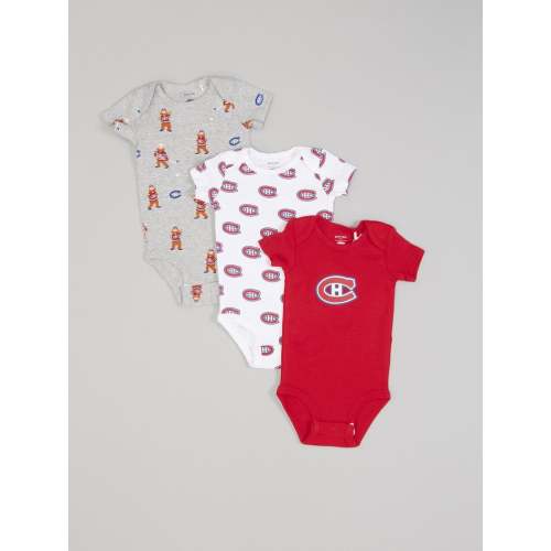 Montreal Canadiens Set of 3 Baby Diaper Covers - Tricolore Sports