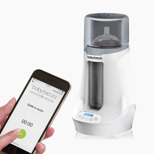 Baby Brezza Safe & Smart Bluetooth Connected Bottle Warmer - White On White