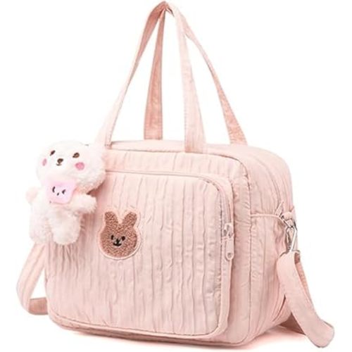 Lushandy Baby Diaper Bag Tote, Mommy Bag Cute Diaper Bags Crossbody Baby Bags for Girl Pañaleras Para Beb
