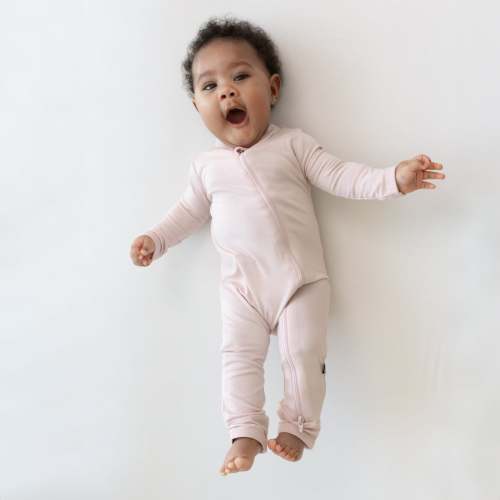 Zippered Romper in Blush | Romper Pajamas | Kyte Baby