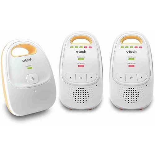 VTech Safe and Sound Audio Baby Monitor with 2 Parent Units, White, One Size