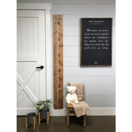 Height Chart Ruler with Name at the Top - Wooden Growth Chart - Height Ruler - Kids Measuring Stick