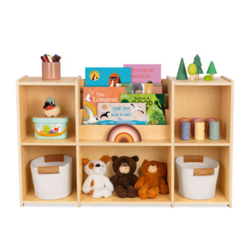 Latitude Run® Montessori Toy Storage Cabinet For Toddlers, 2-Tier Kids Bookcase Suitable For Classroom, Kindergarten, Kids Room, Playroom And Daycare Center | Wayfair