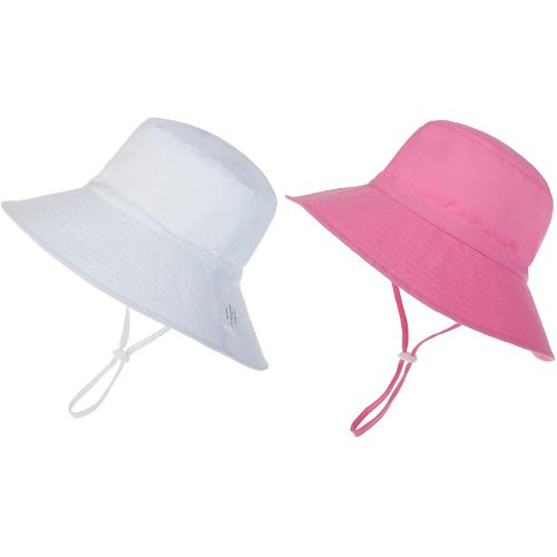 Baby Sun Hat Toddler Summer UPF 50+ Sun Protection Baby Boy Hats Beach Hats Wide Brim Bucket for Baby Girl Adjustable Kid Cap