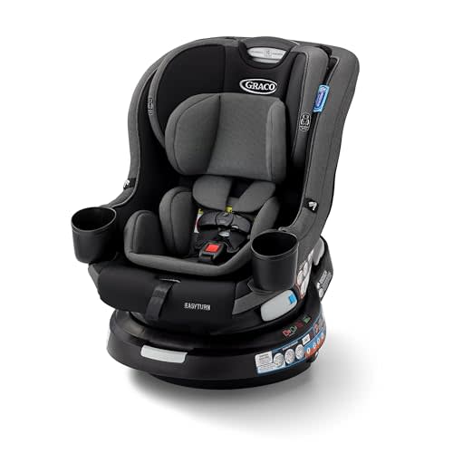 Graco EasyTurn 360 2-in-1 Convertible Car Seat, 360 Degree Rotating Infant to Toddler Rotating Car Seat, 2 Modes Forward and Rear Facing, Slim Design, Cyran