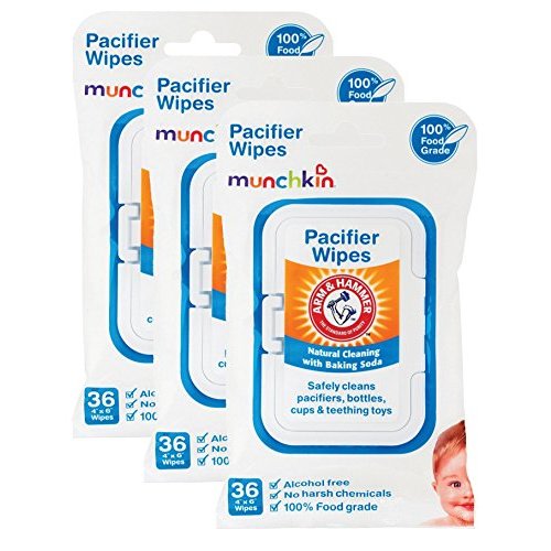 Munchkin Arm and Hammer Pacifier Wipes, White, 108 Count