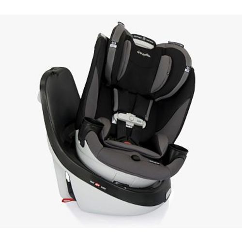 Evenflo Gold Revolve360 Slim 2-in-1 Rotational Car Seat with SensorSafe - Obsidian Black