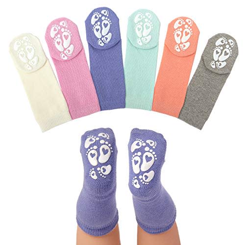 Anole Newborn & Infant Baby Socks - 6 Pairs - Knee High Boys Girls Cotton (3-6 Months)
