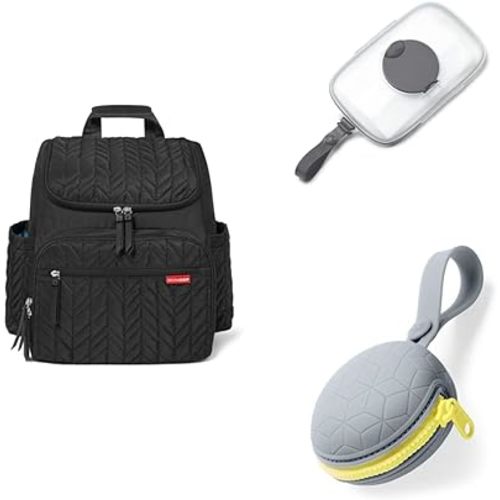 Skip Hop Baby Diaper Bag and Travel Essentials Gift Set with Diaper Bag, Wipes Case, and Pacifier Pocket, Forma