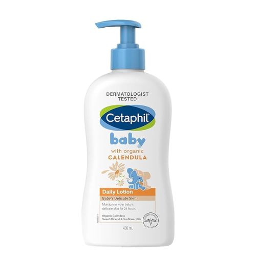 Cetaphil Baby Daily Lotion with Organic Calendula |Vitamin E | Sweet Almond & Sunflower Oils |13.5 Fl. Oz